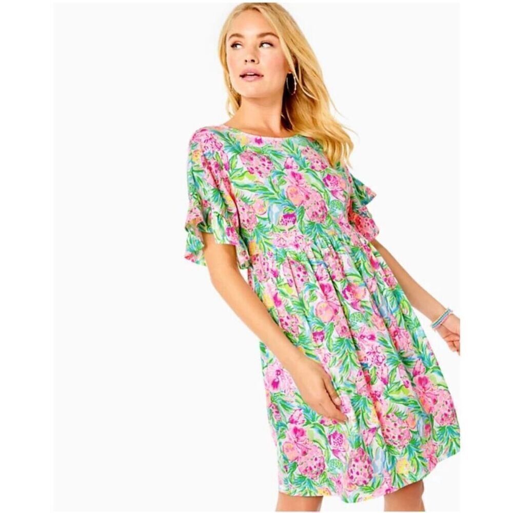 Lilly Pulitzer Resort White Pear necessities M Tiltson swing dress
